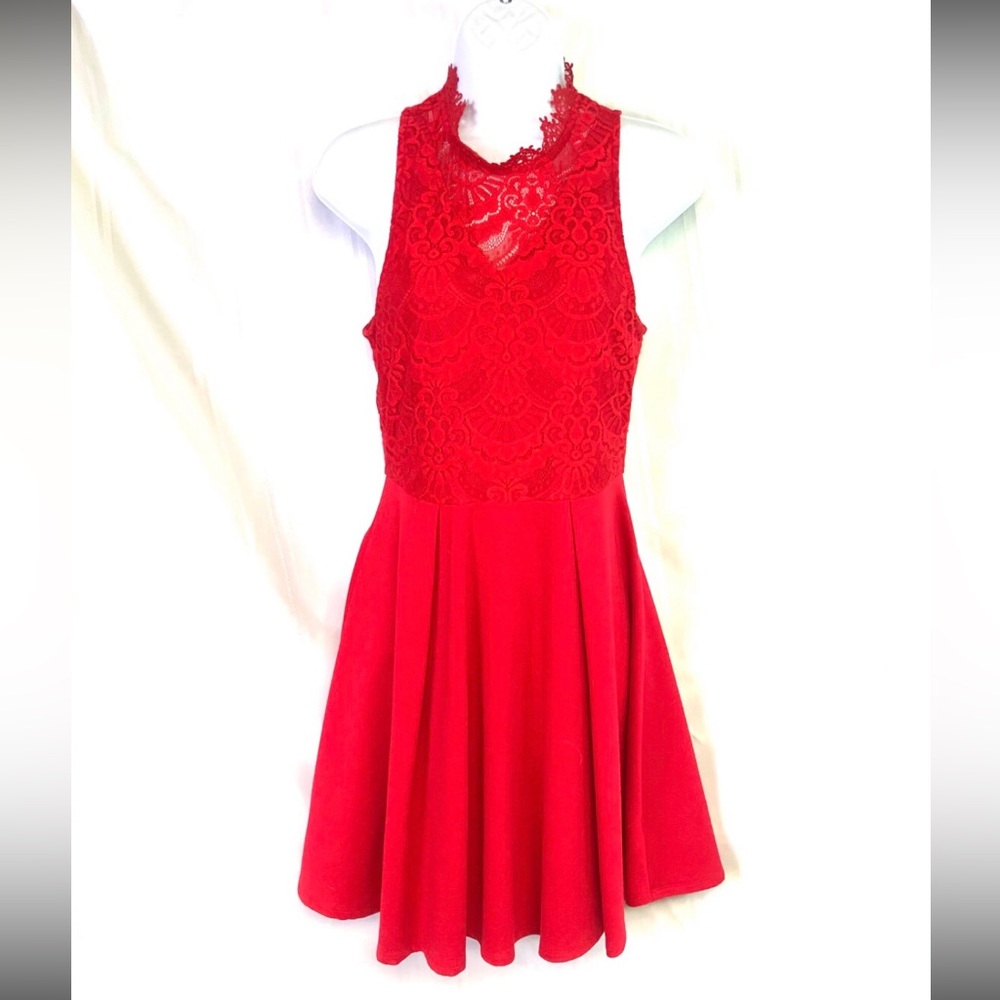 Francesca’s High neck red dress